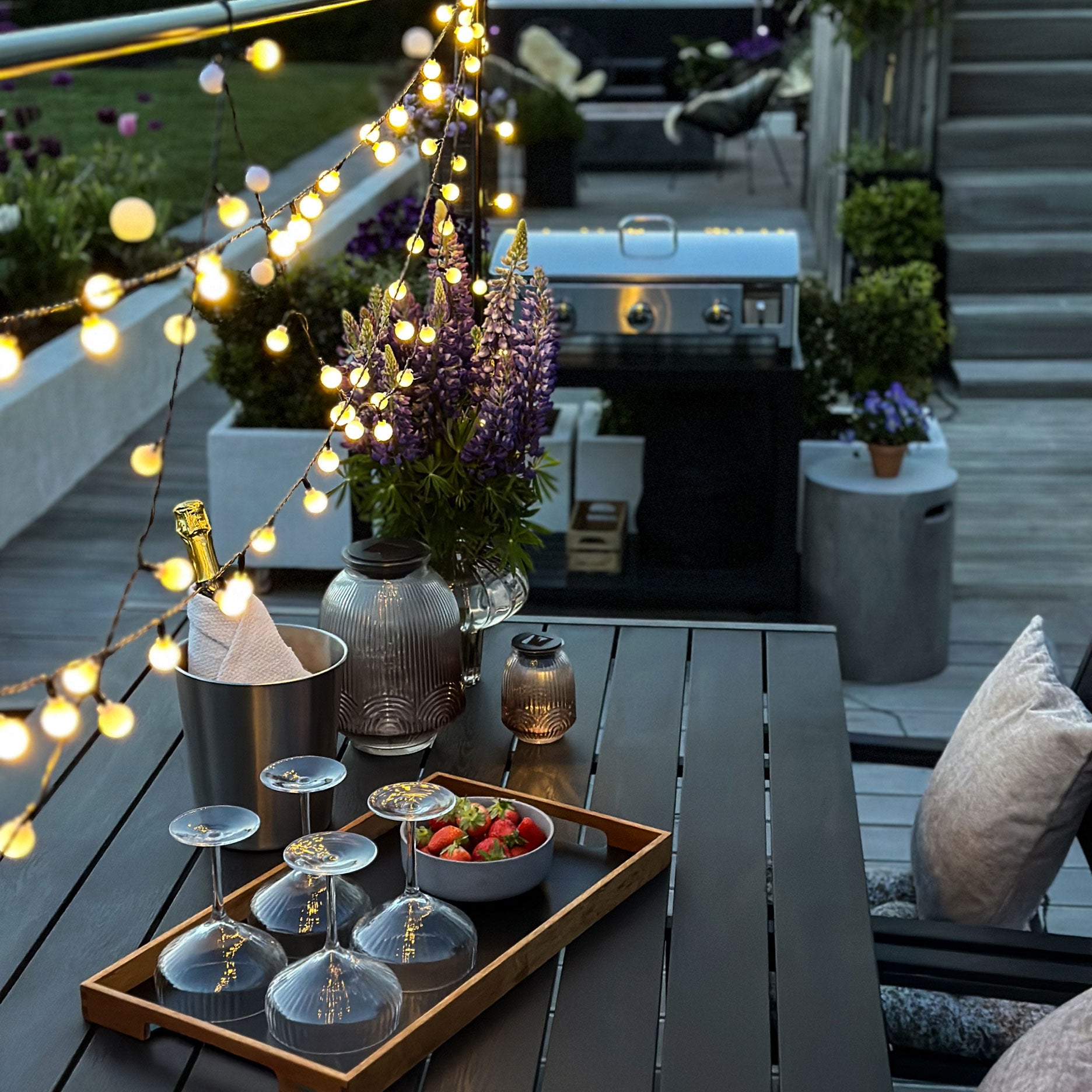 Lyskæde hvid med 8 funktioner